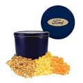 Blue Three Way Two Gallon Popcorn Tin w/ Caramel, Butter & Cheese Flavors
